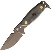 DPx Gear HSX115 HEST Original Desert Tan Fixed Blade Knife Green Handles