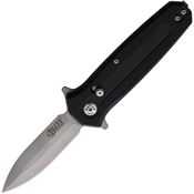 Elite Tactical DR017 Incognito Rapid Lock Bead Blast Folding Knife Black Handles