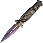 ElitEdge 10A37RBD Dagger Assist Open Linerlock Knife with Spectrum Handles