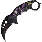 ElitEdge 10A52PE Dragon Karambit Assist Open Linerlock Knife