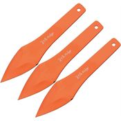 Elk Ridge TKFIX005 Trek Orange Fixed Blade Throwing Knife Set