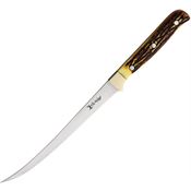 Elk Ridge 146 Fillet Satin Fixed Blade Knife POM Handles