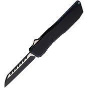 EOS 120 Auto Harpoon OTF Black Stonewash Knife Black Handles