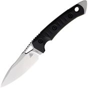 Fobos 053 Cacula Tumbled Fixed Blade Knife Black with Green Handles