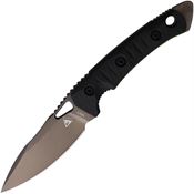 Fobos 058 Cacula Gray Fixed Blade Knife Black with Green Handles