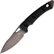 Fobos 060 Cacula Gray Fixed Blade Knife Black with Red Handles