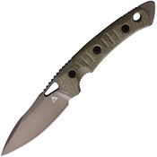 Fobos 057 Cacula Gray Fixed Blade Knife OD Green with Black Handles