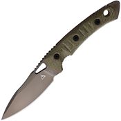 Fobos 059 Cacula Gray Fixed Blade Knife OD Green with Orange Handles