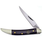 Frost CR109CBH Small Toothpick Satin Folding Knife Buffalo Horn Handles