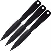 Fury 11404 Night Thrower Set Black Stonewash Fixed Blade Knife Black Stonewash Handles