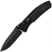 Gerber 1321 Auto Empower Plunge Lock Black Knife Black Handles