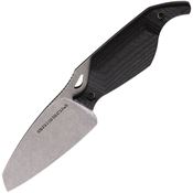 Grissom 002MBK Riverstone Stonewash Fixed Blade Knife Black Micarta Handles