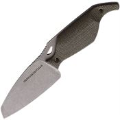 Grissom 002MOD Riverstone Stonewash Fixed Blade Knife OD Green Handles