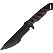 Halfbreed MIK08BLKDE Medium Infantry Black Fixed Blade Knife Dark Earth Handles