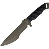 Halfbreed MIK08ODBLK Medium Infantry OD Green Fixed Blade Knife Black Handles