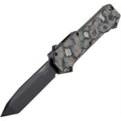 Hogue 34027 Auto Compound OTF Black Knife Flat Dark Earth Handles