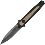 Kershaw 7950 Auto Launch 15 Button Lock Blackwash Knife Black Handles