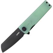 Kubey 317D Sailor Black Stonewashed Linerlock Knife Jade Handles