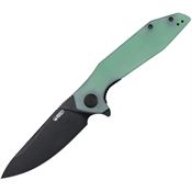 Kubey 117G Nova Black Linerlock Knife Jade Handles