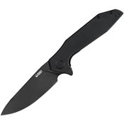 Kubey 117B Nova Black Linerlock Knife Black Handles