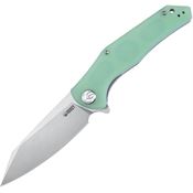 Kubey 158I Flash Linerlock Knife Jade Handles