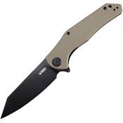 Kubey 158J Flash Linerlock Knife Tan Handles