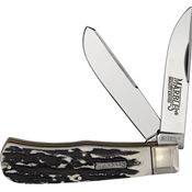 Marbles 471 Jumbo Trapper Knife Black Stag Handles