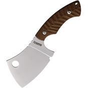 Marbles 637 Chopper Satin Fixed Blade Knife Brown Micarta Handles