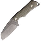 Mercury 9KALISFGC Kali Sheep Mic Stonewash Fixed Blade Knife Green Micarta Handles