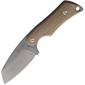 Mercury 9KALISFNC Kali Sheep Mic Stonewash Fixed Blade Knife Natural Micarta Handles