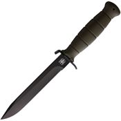 Miscellaneous 320 Military Black Fixed Blade Knife OD Green Handles