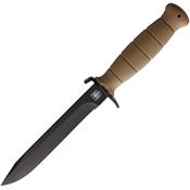 Miscellaneous 319 Military Black Fixed Blade Knife Coyote Brown Handles