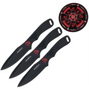 Miscellaneous 4513 M4513 Black Fixed Blade Throwing Knife Set