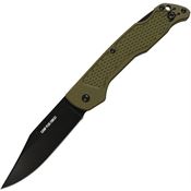 Ontario 4315GRN Camp Plus EDC Lockback Knife Green Handles