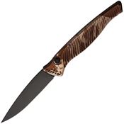 Piranha 16CT Auto DNA Black Button Lock Knife Camo Handles