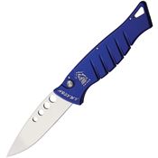 Piranha 3B Auto Amazon Button Lock Knife Blue Handles