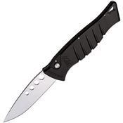 Piranha 3BK Auto Amazon Button Lock Knife Black Handles