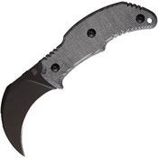 Bastinelli 256PVD The Primal Black Fixed Blade Knife Black Micarta Handles