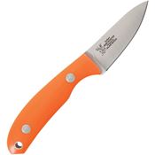 Casstrom 11630 Safari Mini Hunter Satin Fixed Blade Knife G10 Orange Handles