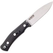 Casstrom 14120 No 10 Forest Satin Fixed Blade Knife Black Micarta Handles