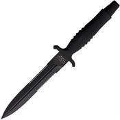 Fox 596AF Veleno Dagger Black Fixed Blade Knife Black Handles