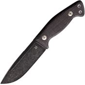 Fox 105MB Tokala Black Stonewash Fixed Blade Knife Purple Handles