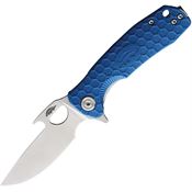 Honey Badger 1074 Small Easy Open Linerlock Knife Blue Handles