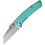 Kansept 2015A4 Little Main Street Stonewash Knife Teal Handles