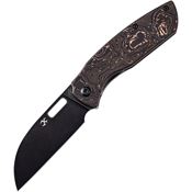 Kansept 1023A4 Convict Framelock Knife Copper Carbon Fiber Handles