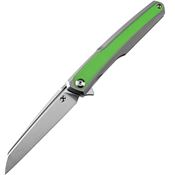 Kansept 1046A2 Arcus Knife Stonewash Knife Green Handles