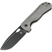 Kizer 3627A1 Bugai Black Stonewashed Linerlock Knife Black Handles