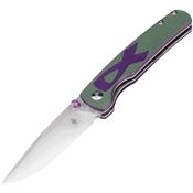 Kizer 3633C1 Fighter Linerlock Knife Green Handles