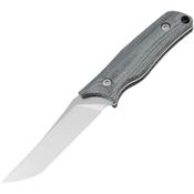 Kizer 1049A1 Elgon D2 Satin Fixed Blade Knife Black Handles