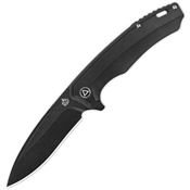 QSP 116D2II Woodpecker Stonewash Knife Black Handles